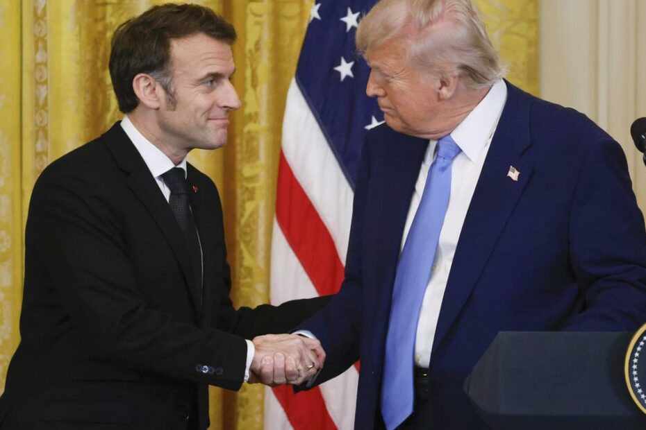 Trump expresses hope Russia’s war in Ukraine is nearing an endgame as he meets with France’s Macron