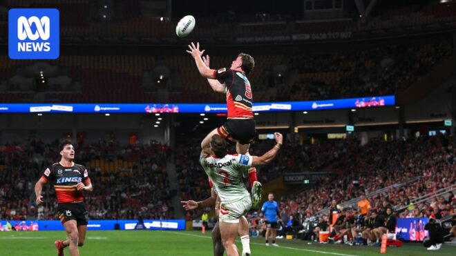 Origin hopeful injured as slick Dolphins put 50 points on Dragons